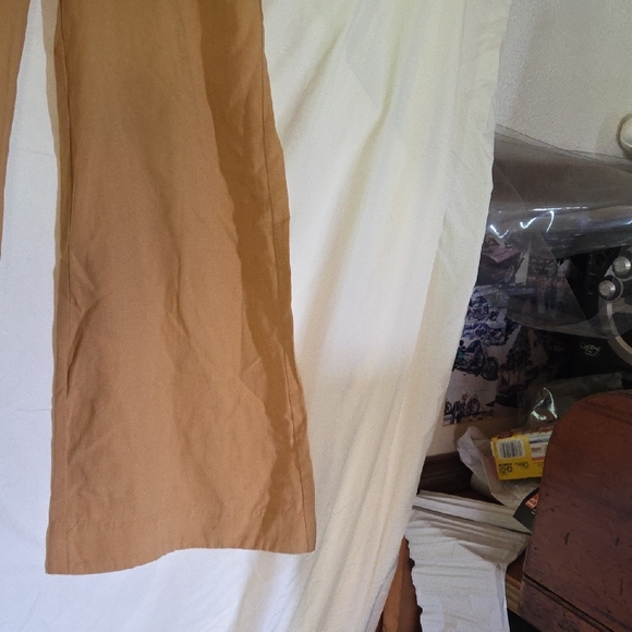 Zara Camel Wide Leg Trousers - Picture 2 of 8
